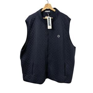 Marine Layer Vest Mens 3XL Corbet Full Zip Navy Blue Quilted Company Logo New
